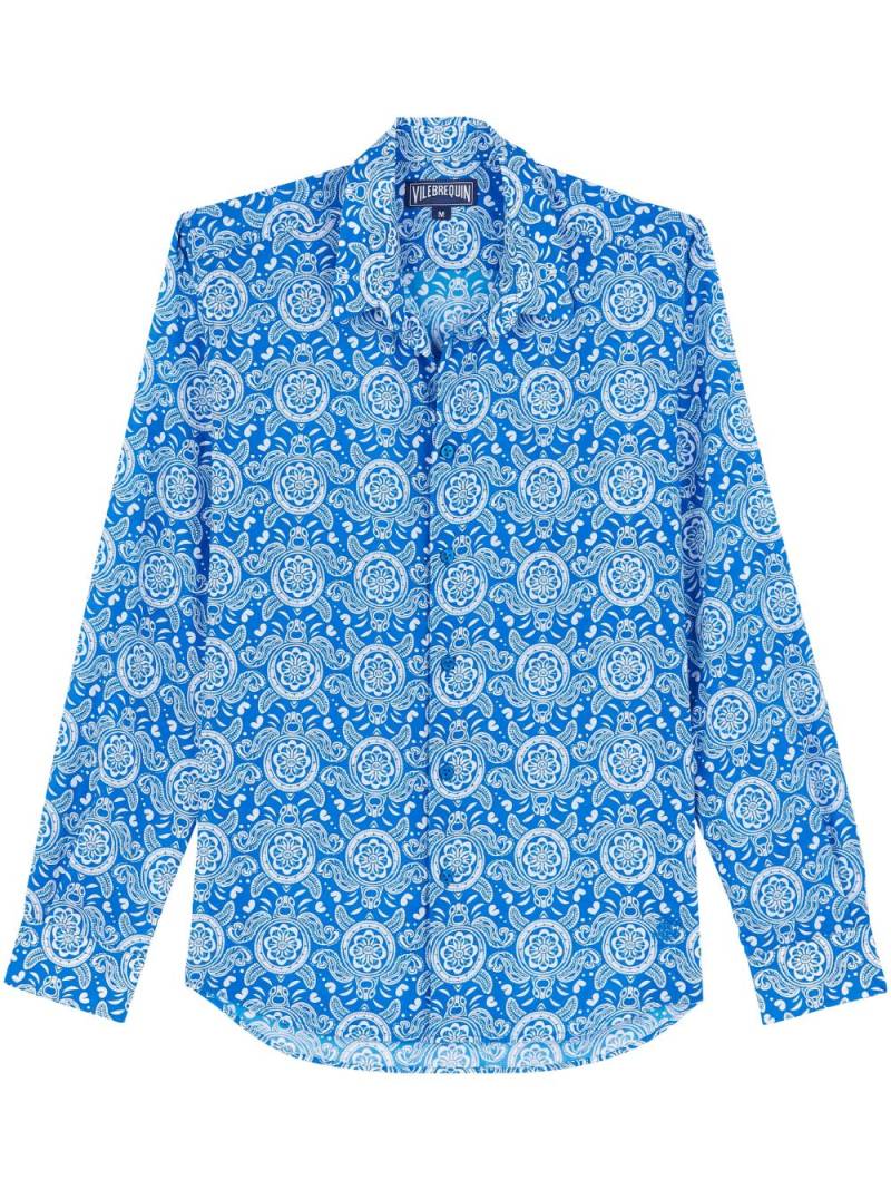 Vilebrequin turtle-print shirt - Blue von Vilebrequin