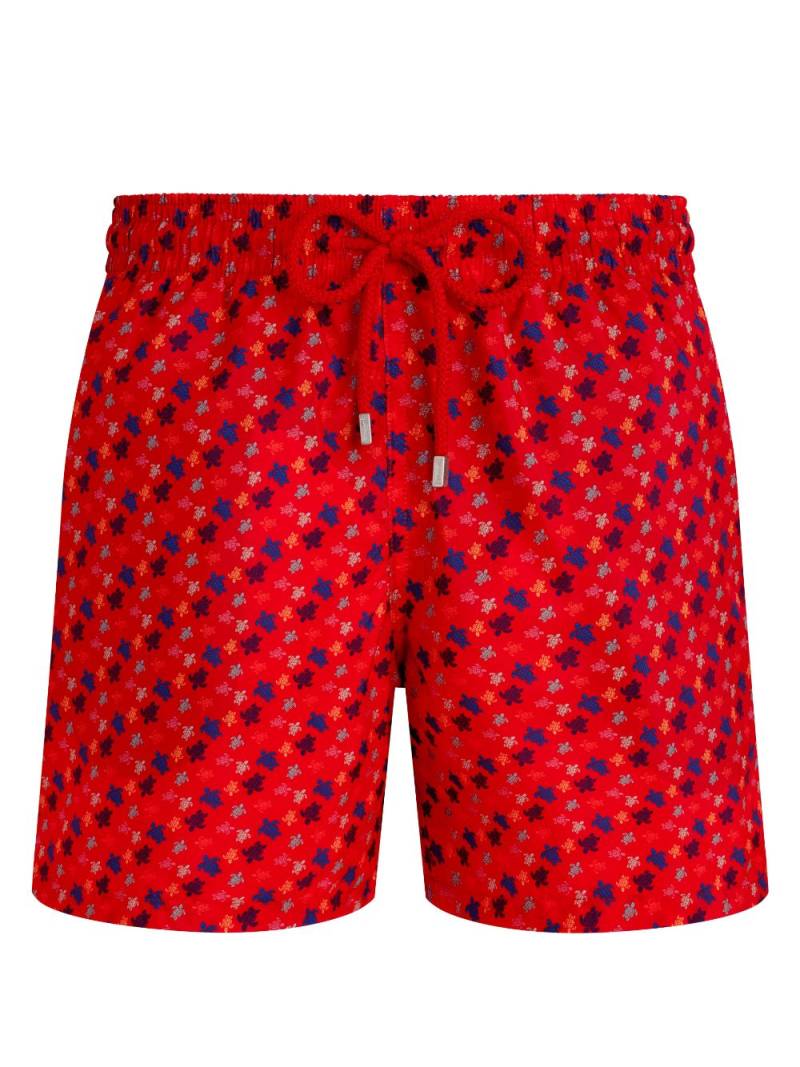 Vilebrequin turtle-print swim shorts - Red von Vilebrequin