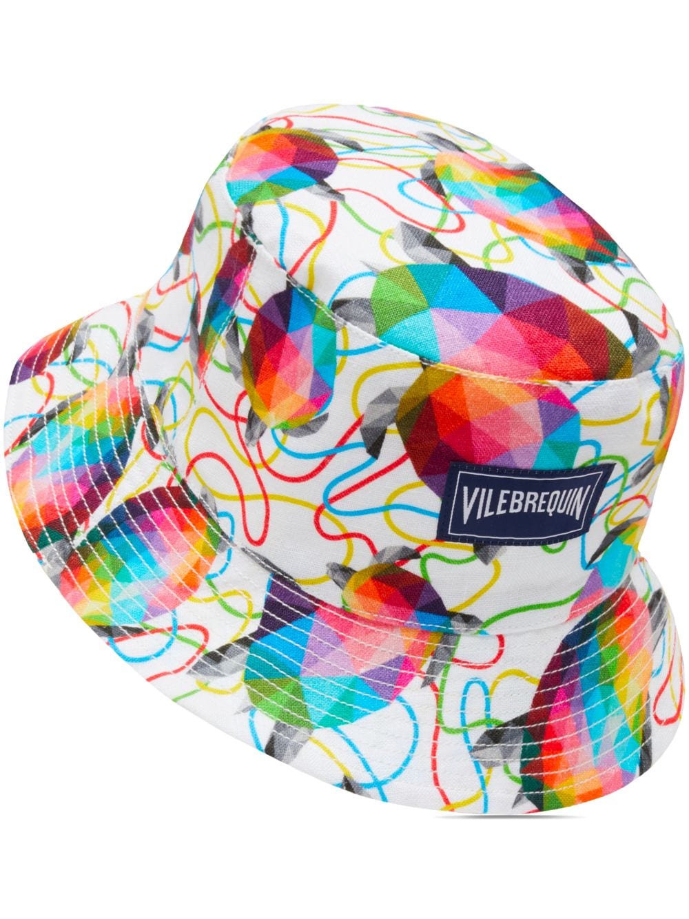 Vilebrequin x Okuda San Miguel Boheme linen bucket hat - White von Vilebrequin