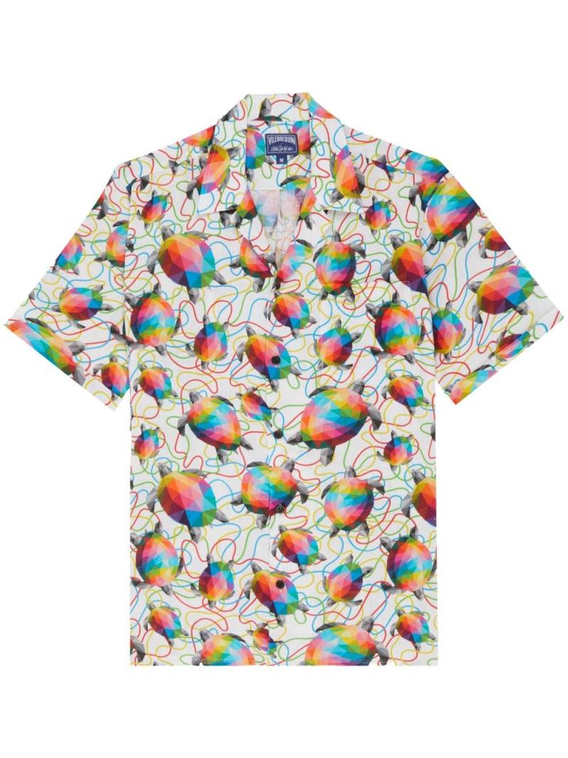 Vilebrequin x Okuda San Miguel Charli linen shirt - White von Vilebrequin