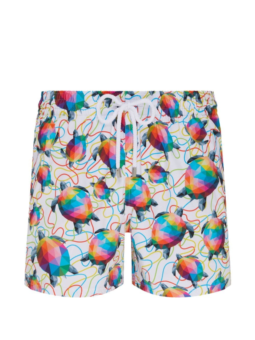 Vilebrequin x Okuda San Miguel Tortugas-print swim shorts - White von Vilebrequin