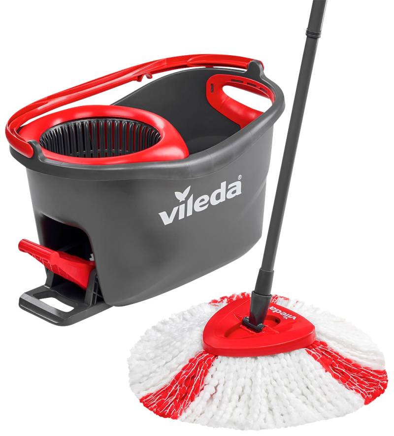 Vileda Bodenwischer-Set »Turbo Easy Wring & Clean«, ideal für Laminat, Parkett, Fliesen von Vileda