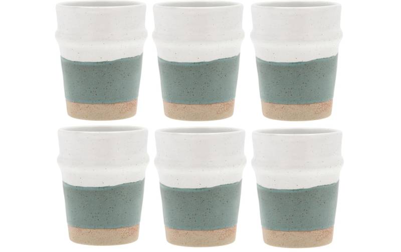 Villa Collection Denmark Cappuccinotasse »Becher Evig 350ml Green/White« von Villa Collection Denmark