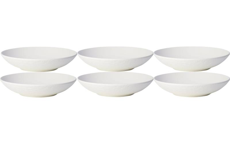 Villeroy & Boch Suppenteller »Manufacture Rock Ø 23.5 cm Weiss«, (6 St.) von Villeroy & Boch