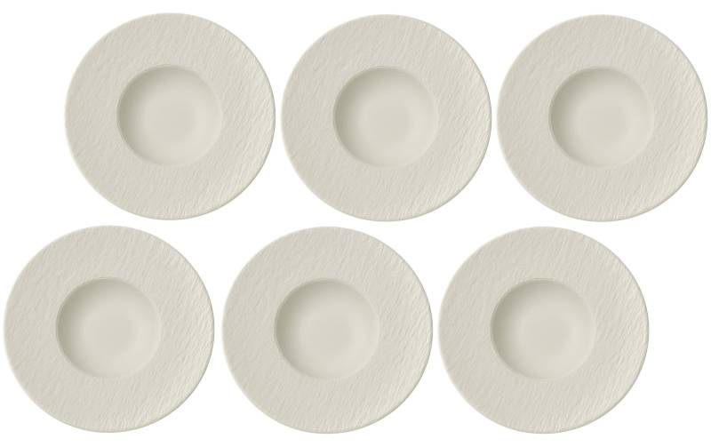 Villeroy & Boch Suppenteller »Manufacture Rock Ø 29 cm Weiss«, (6 St.) von Villeroy & Boch