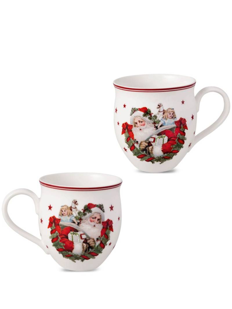 Villeroy & Boch Santa & Reindeer mugs (set of two) - White von Villeroy & Boch