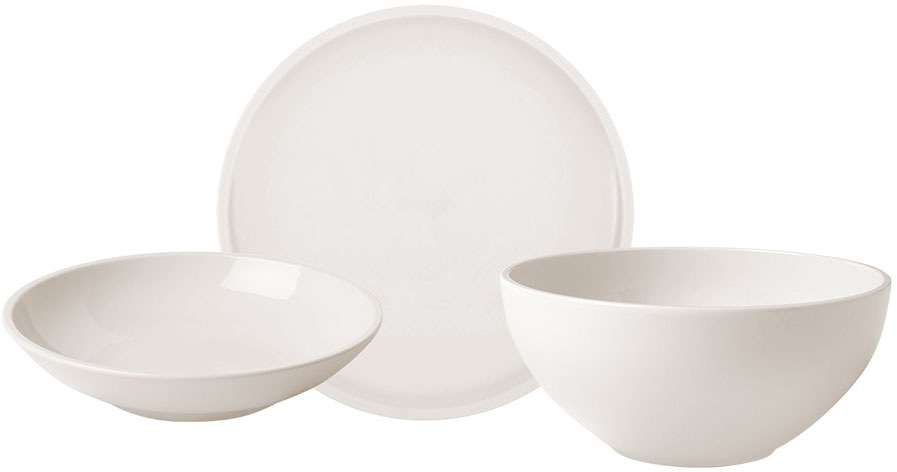 Villeroy & Boch Tafelservice »Geschirr-Set Artesano Original«, (Set, 9 tlg.), Geschirr, Teller Set, weiss, 9 Teile, für 4 Personen von Villeroy & Boch