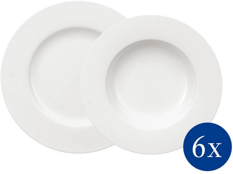 Villeroy & Boch Tafelservice »Geschirr-Set Royal«, (Set, 12 tlg.), Geschirr, Teller Set, Bone China Qualität, 12 Teile, für 6 Personen von Villeroy & Boch