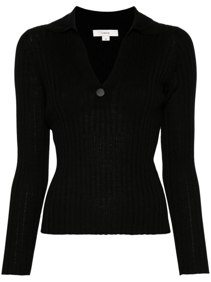 Vince Snap polo sweater - Black von Vince