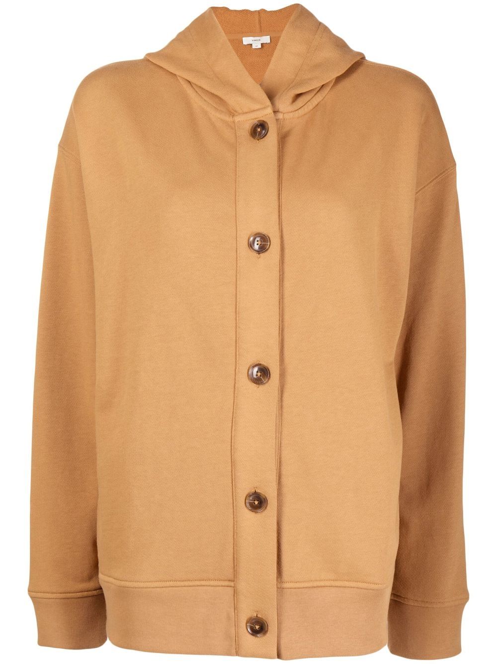 Vince button-up cotton hoodie - Brown von Vince
