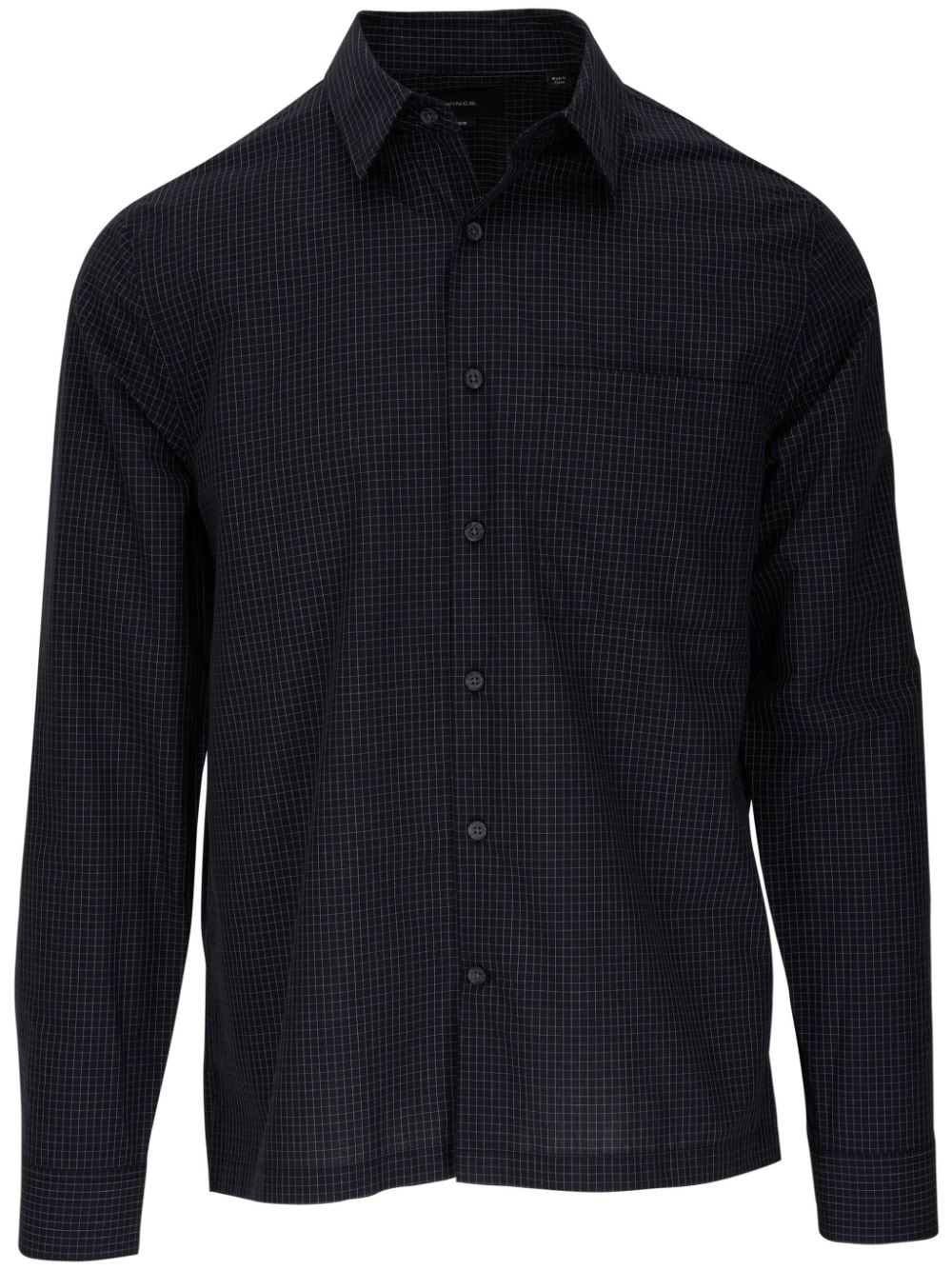 Vince checkered spread-collar shirt - Black von Vince