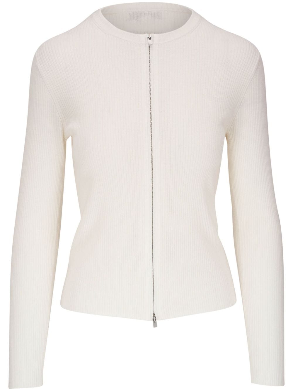 Vince collarless zip-up cardigan - White von Vince