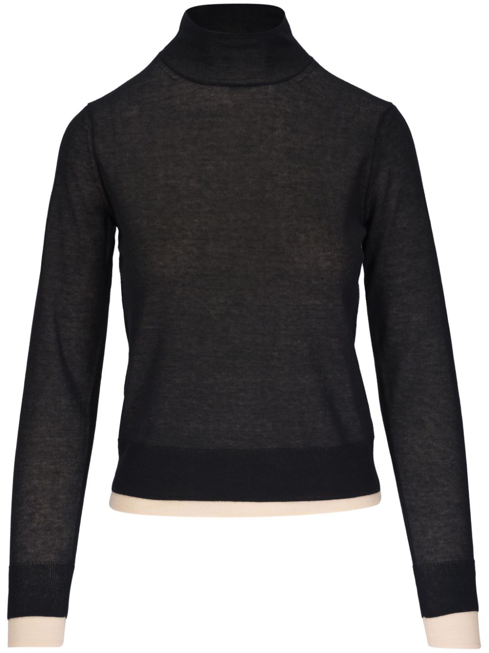 Vince contrast-trim jumper - Black von Vince