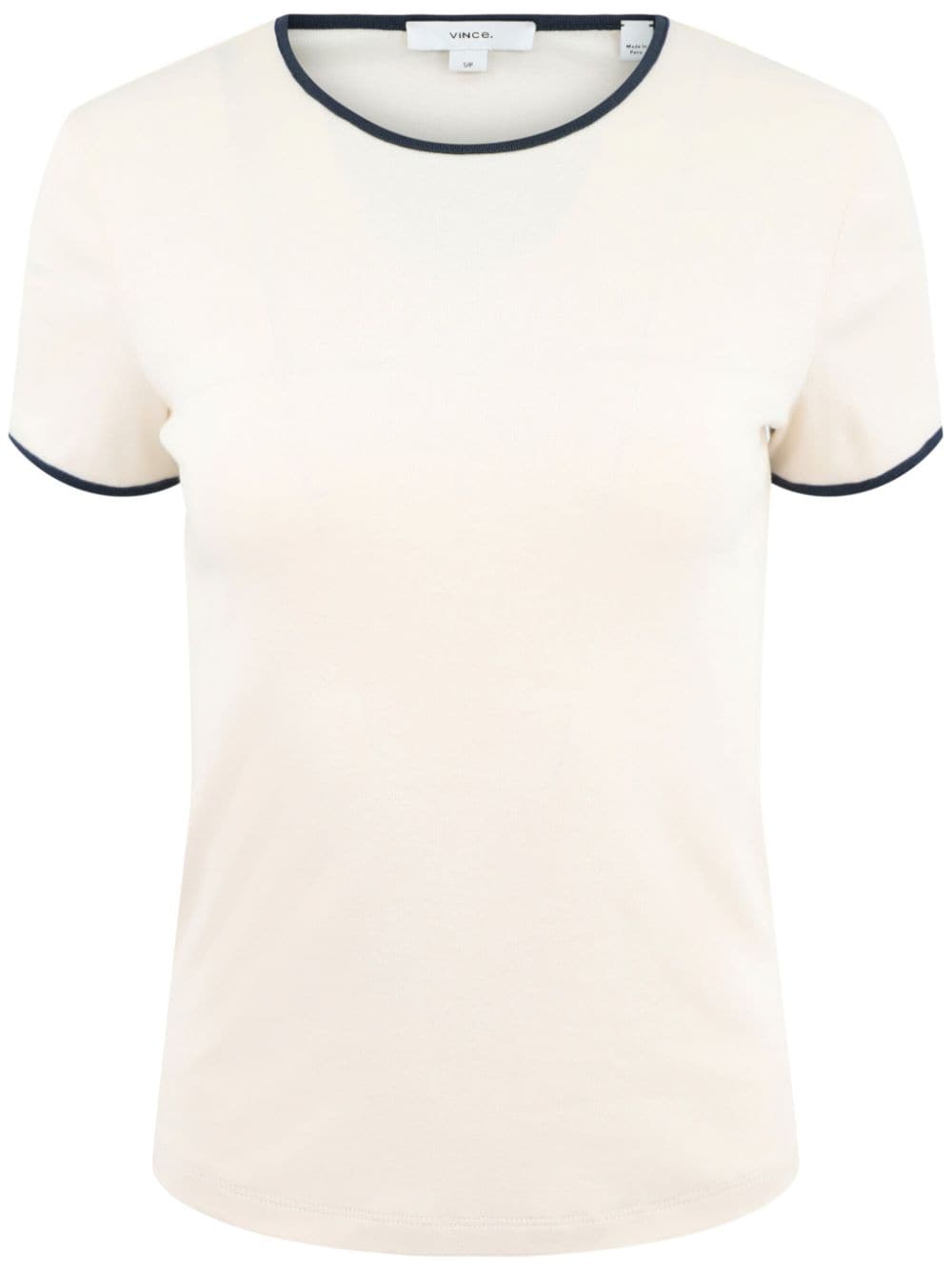 Vince contrasting-trim crew-neck T-shirt - White von Vince