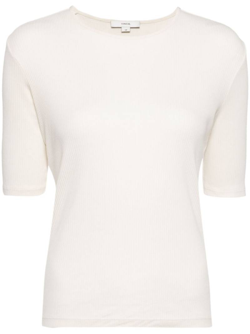 Vince cotton ribbed T-shirt - White von Vince