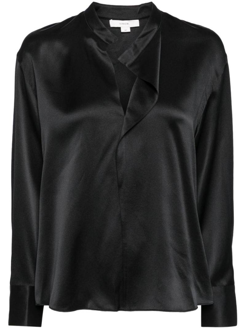 Vince draped silk blouse - Black von Vince