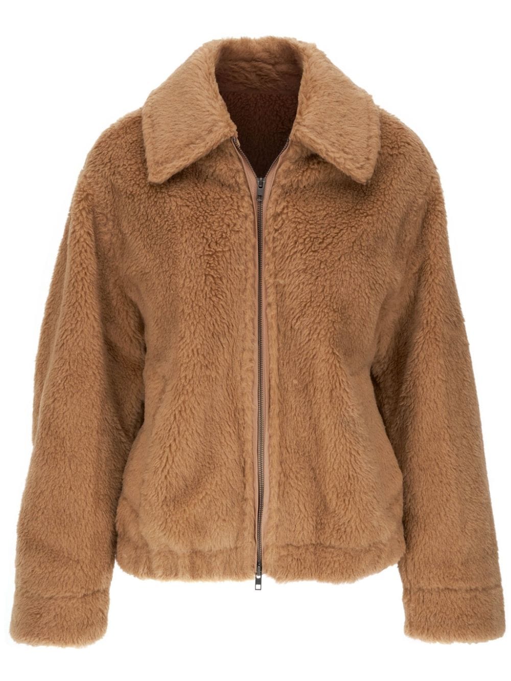 Vince faux shearling recycled polyester-blend jacket - Brown von Vince