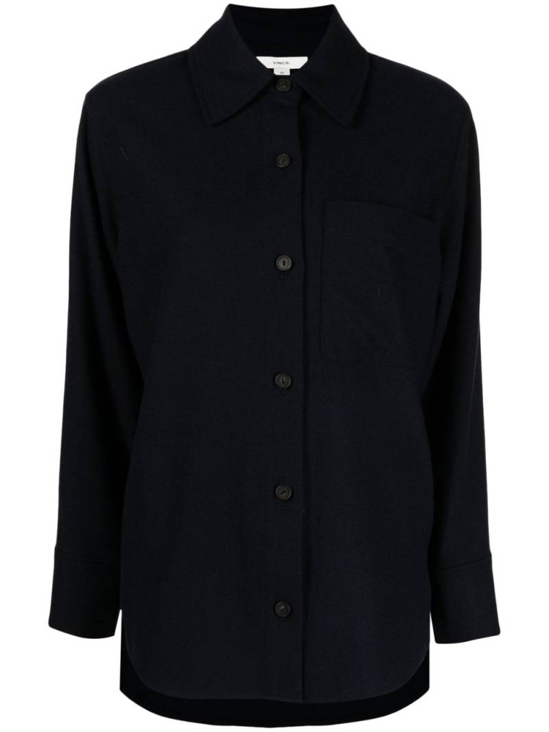 Vince flannel spread-collar shirt - Blue von Vince