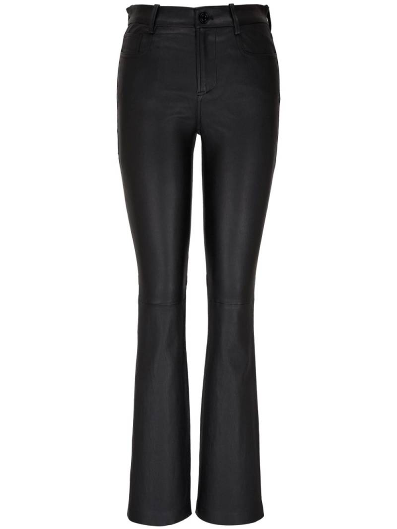 Vince flared leather trousers - Black von Vince