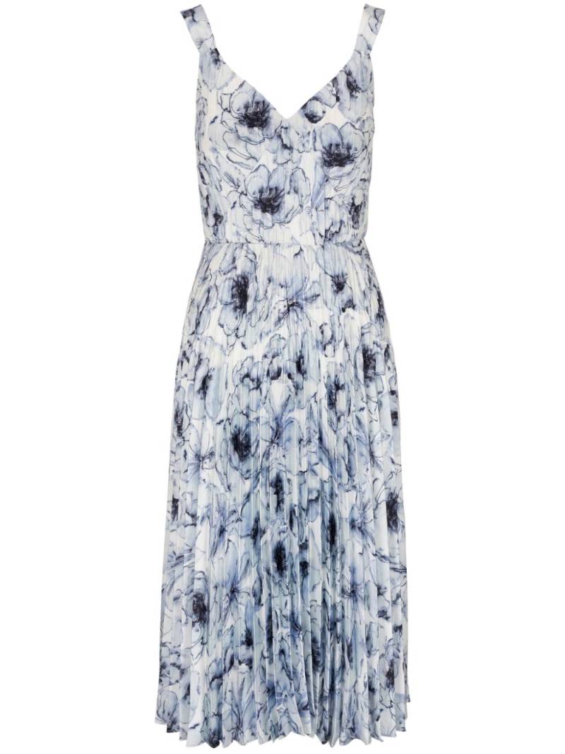 Vince floral-print midi dress - Blue von Vince