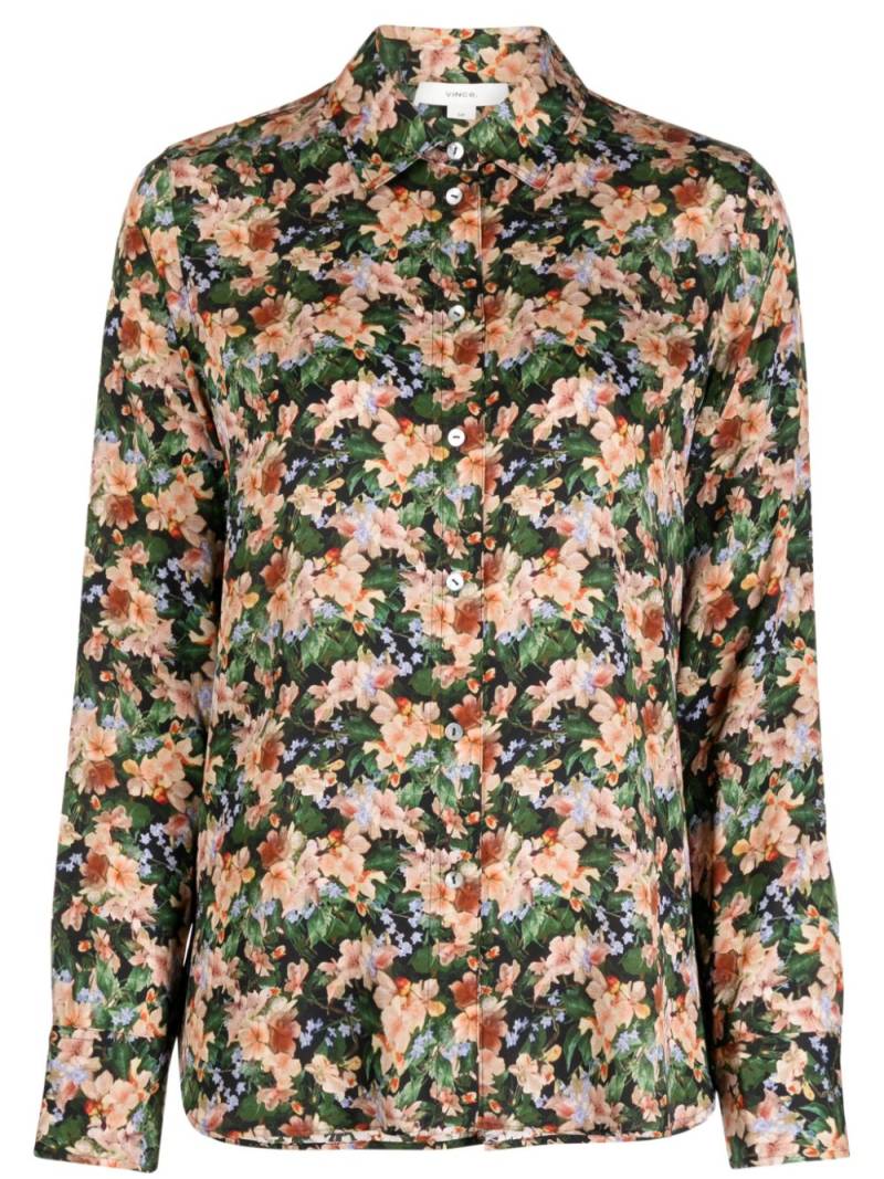 Vince floral-print silk-blend shirt - Multicolour von Vince