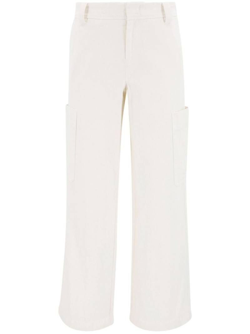 Vince high-waisted cotton trousers - White von Vince