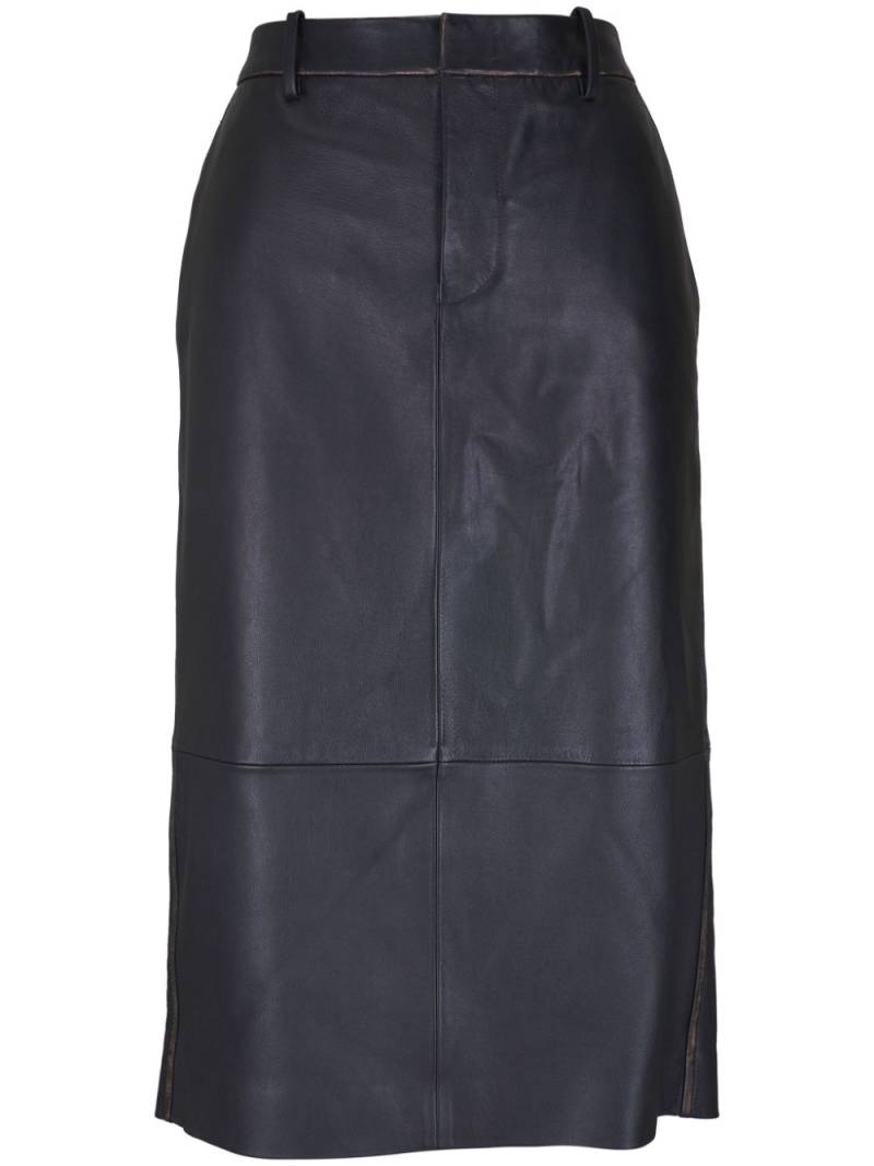 Vince leather midi skirt - Black von Vince