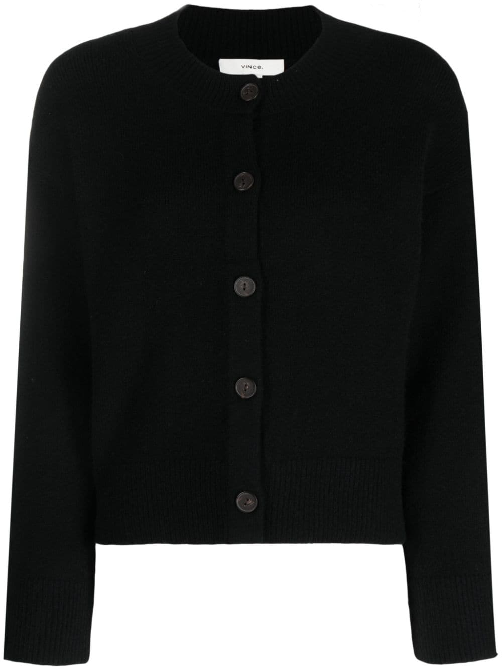 Vince round-neck wool blend cardigan - Black von Vince