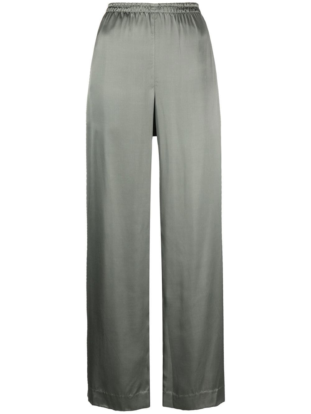 Vince satin-finish straight trousers - Green von Vince