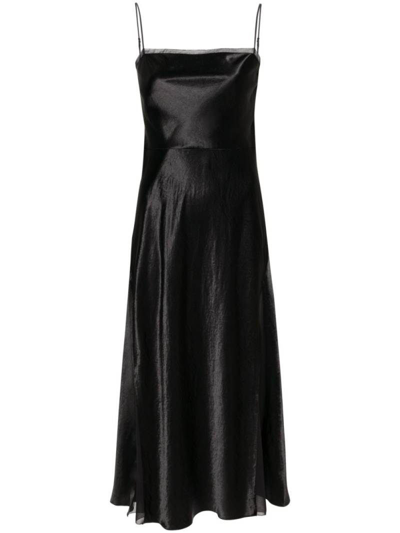 Vince sheer-panelled silk slip dress - Black von Vince