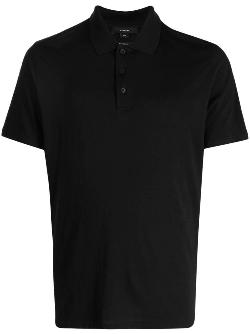 Vince short-sleeve Pima-cotton polo shirt - Black von Vince