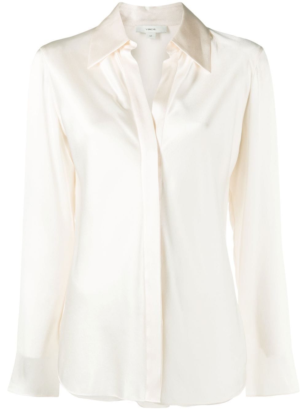 Vince silk long-sleeve shirt - Neutrals von Vince