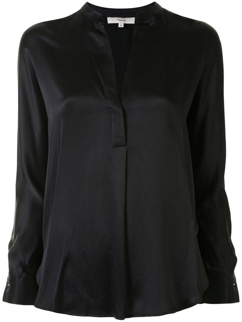 Vince silk v-neck blouse - Black von Vince