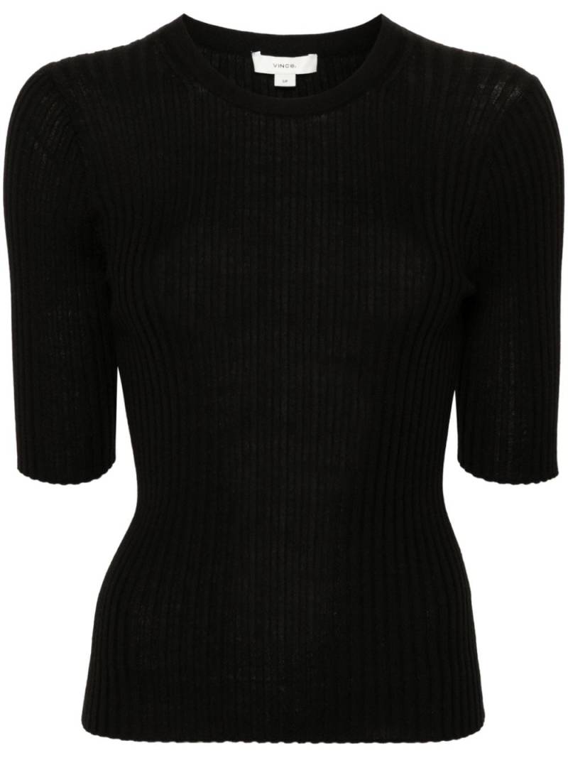 Vince snap elbow-sleeve top - Black von Vince