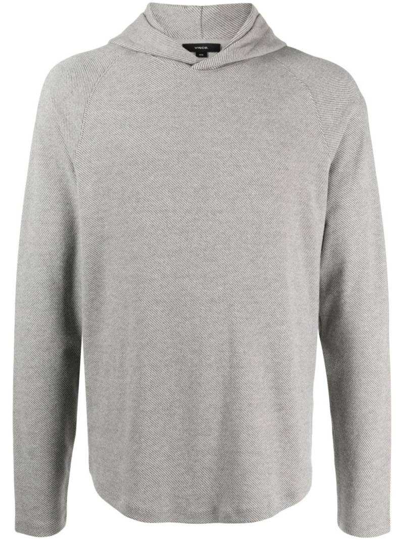 Vince twill-weave long-sleeve hoodie - Grey von Vince