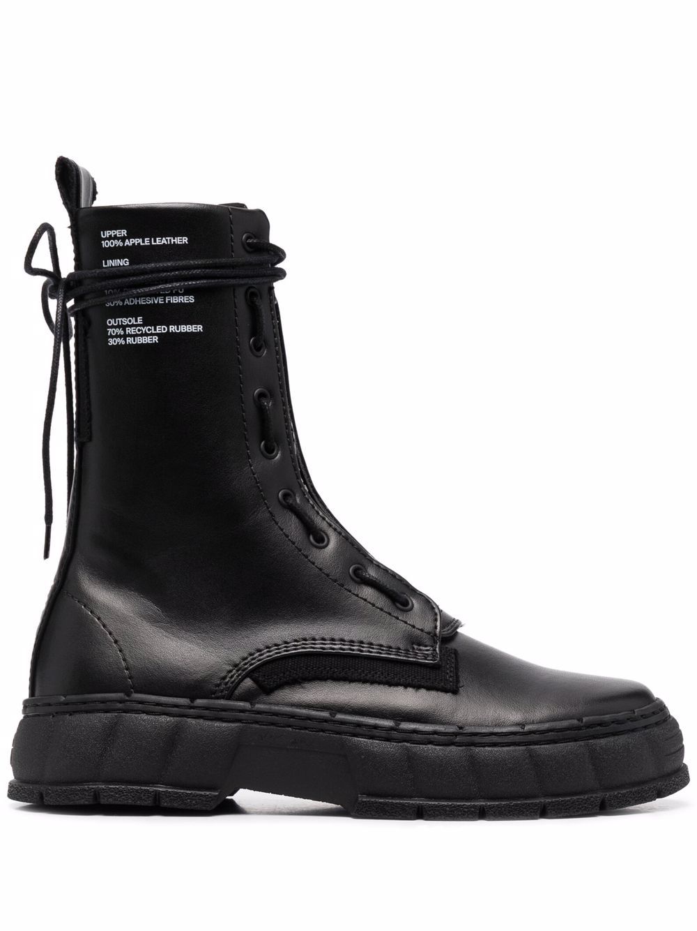 Virón vegan leather combat boots - Black von Virón