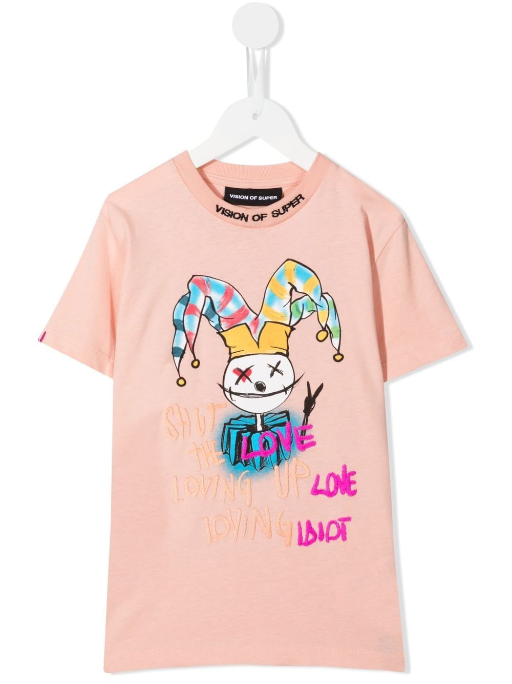 Vision Of Super Kids Baby Drawing Clown-print T-shirt - Pink von Vision Of Super Kids