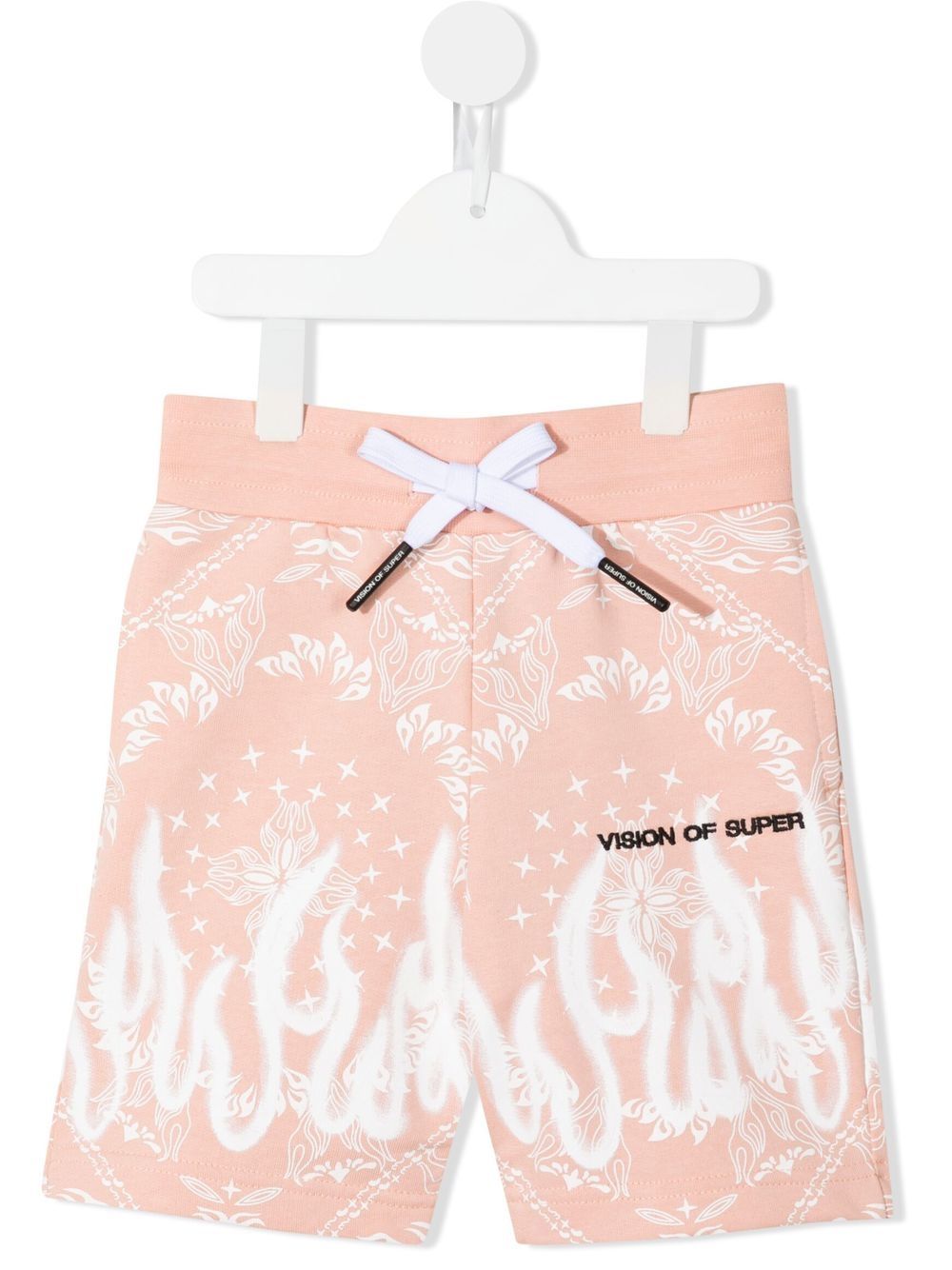 Vision Of Super Kids Spray Flames bandana-print shorts - Pink von Vision Of Super Kids