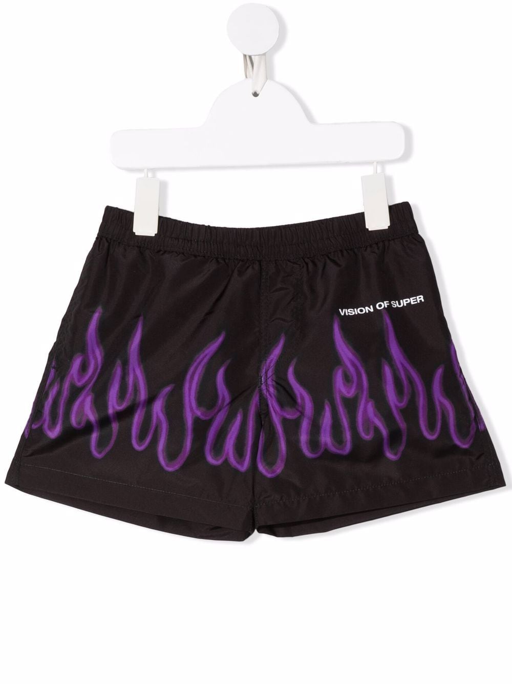 Vision Of Super Kids flame-print swimshorts - Black von Vision Of Super Kids