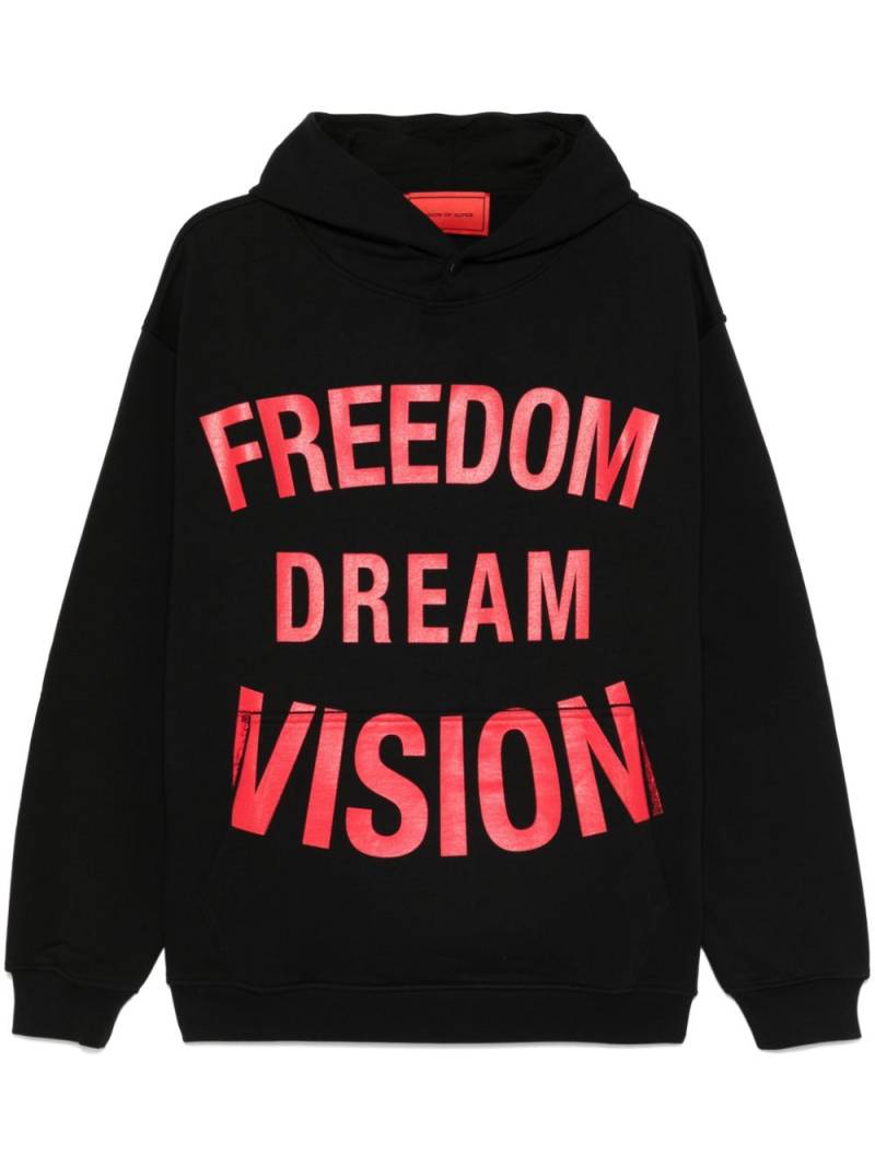 Vision Of Super Freedom-print hoodie - Black von Vision Of Super