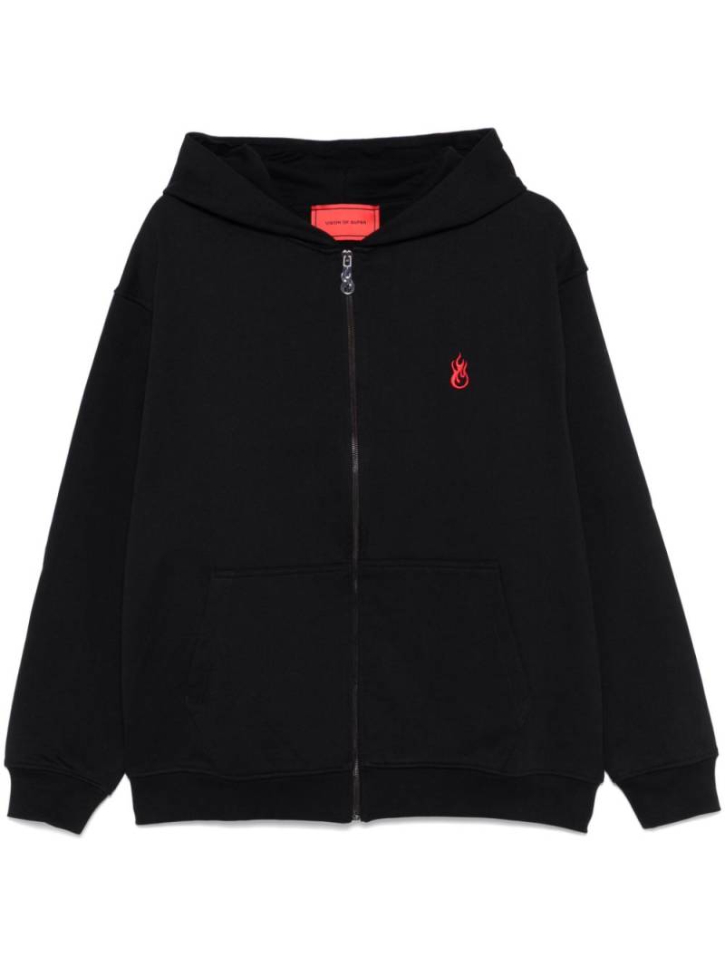 Vision Of Super Red Flames zip hoodie - Black von Vision Of Super