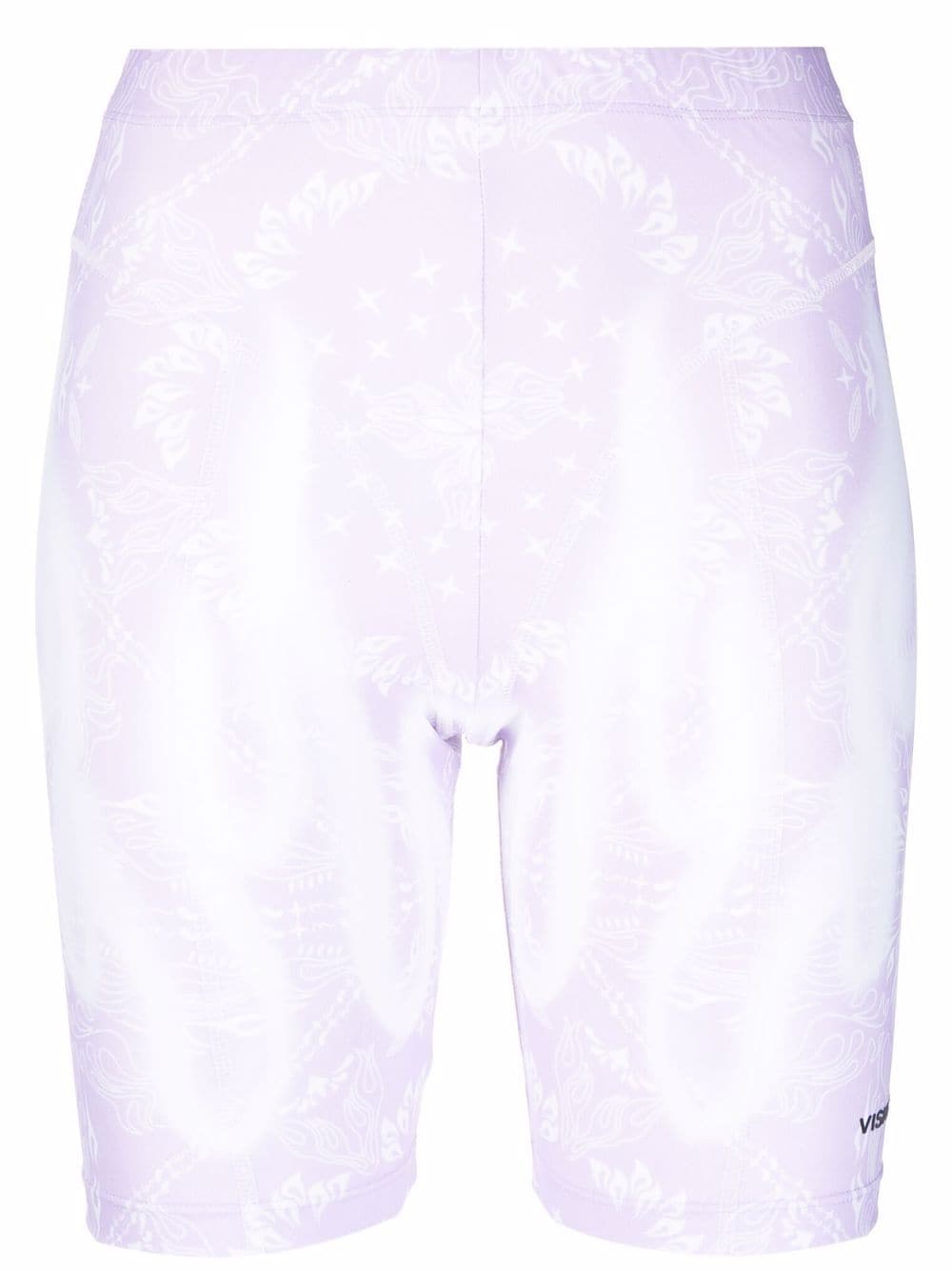 Vision Of Super abstract-print cycling shorts - Purple von Vision Of Super