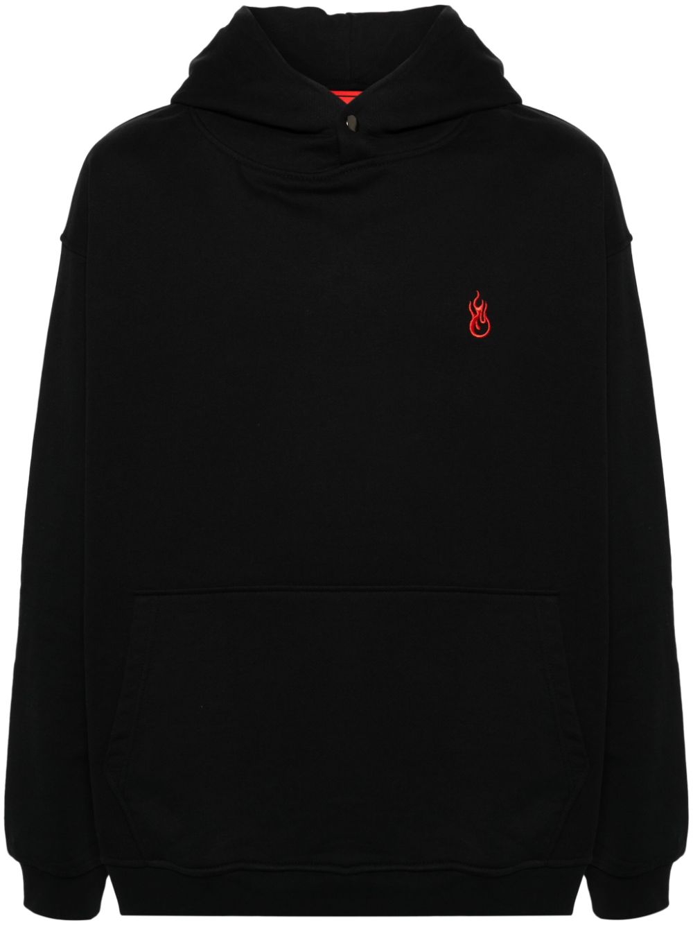 Vision Of Super embroidered-logo cotton hoodie - Black von Vision Of Super