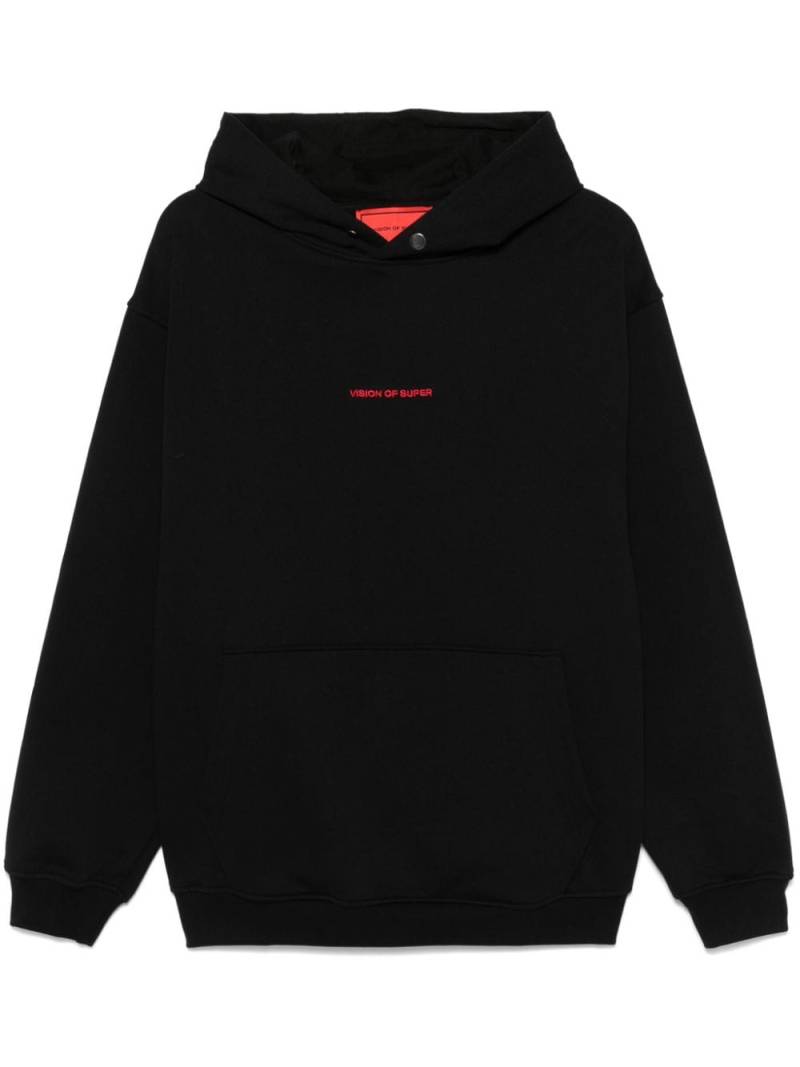 Vision Of Super embroidered-logo hoodie - Black von Vision Of Super