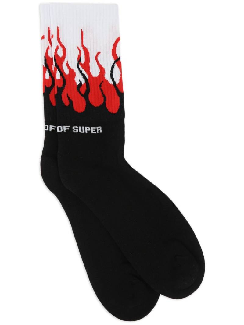 Vision Of Super flame-intarsia socks - Black von Vision Of Super