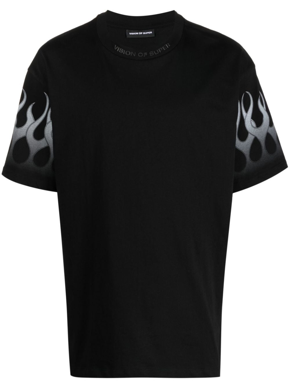 Vision Of Super flame-print cotton T-shirt - Black von Vision Of Super