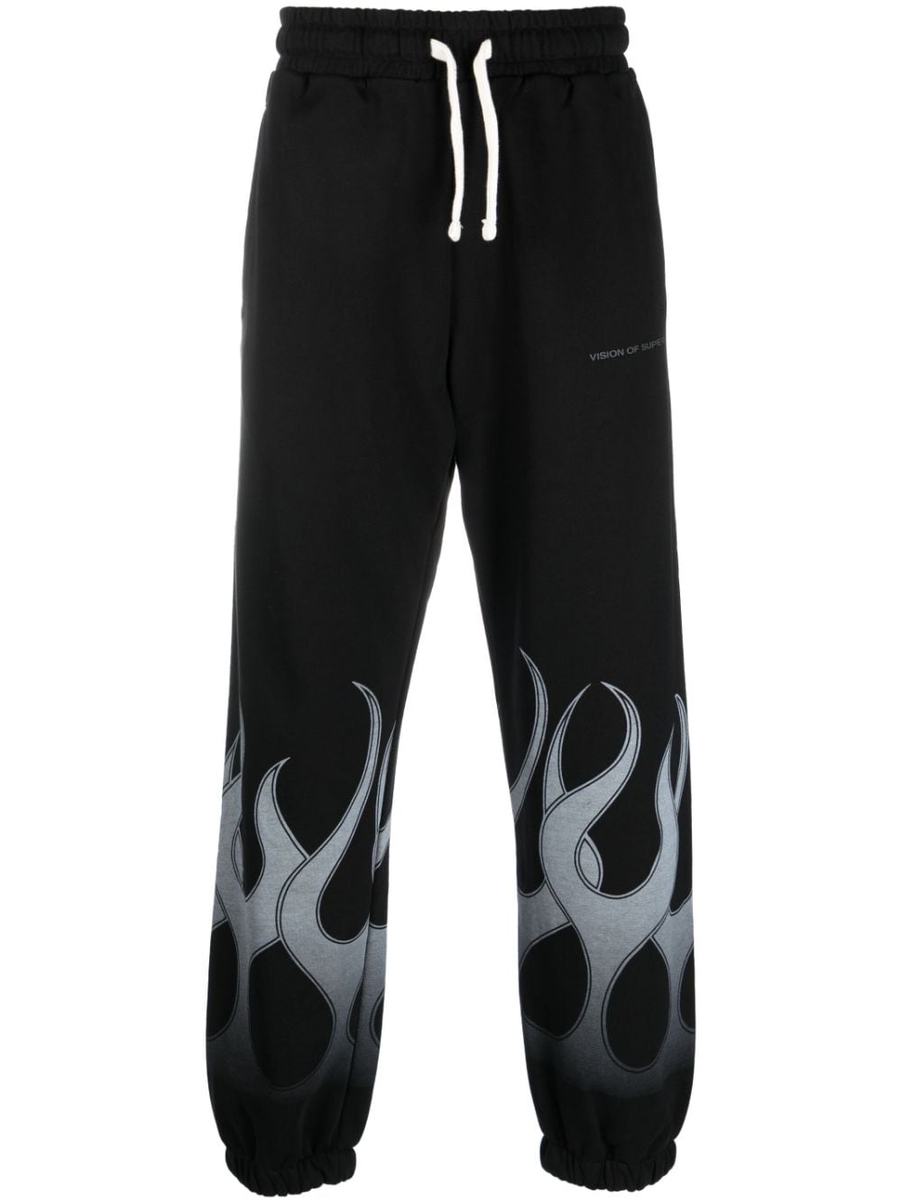 Vision Of Super flame-print cotton track pants - Black von Vision Of Super