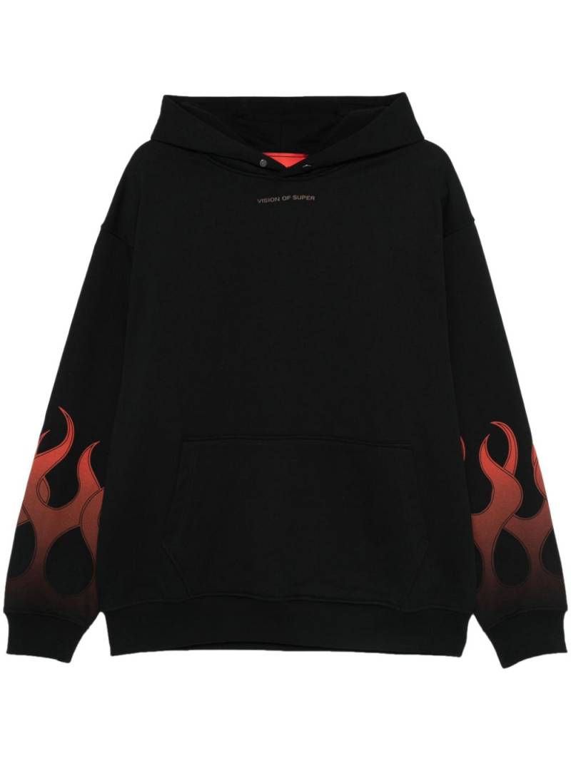 Vision Of Super flame-print hoodie - Black von Vision Of Super