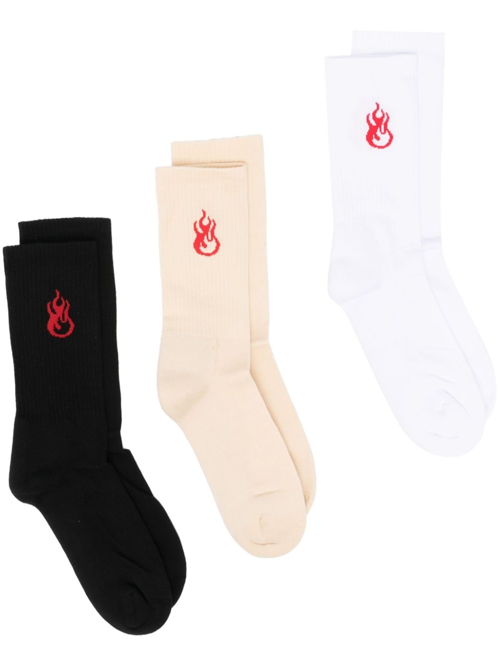 Vision Of Super logo-intarsia socks (pack of three) - White von Vision Of Super