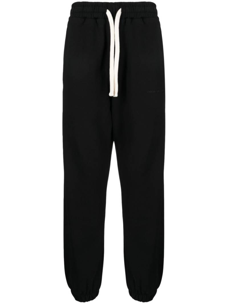 Vision Of Super logo-print cotton track pants - Black von Vision Of Super